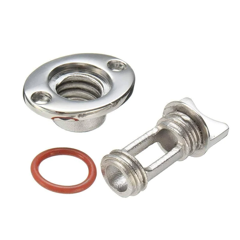 Silber 1" Marine Boot Oberfläche Polieren Oval Garboard Ablauf Stecker Passt Loch Schraube Gewinde Korrosion Beständig 316 Edelstahl