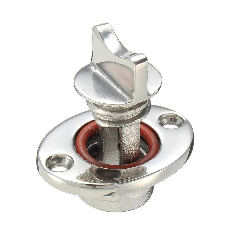 Silber 1" Marine Boot Oberfläche Polieren Oval Garboard Ablauf Stecker Passt Loch Schraube Gewinde Korrosion Beständig 316 Edelstahl