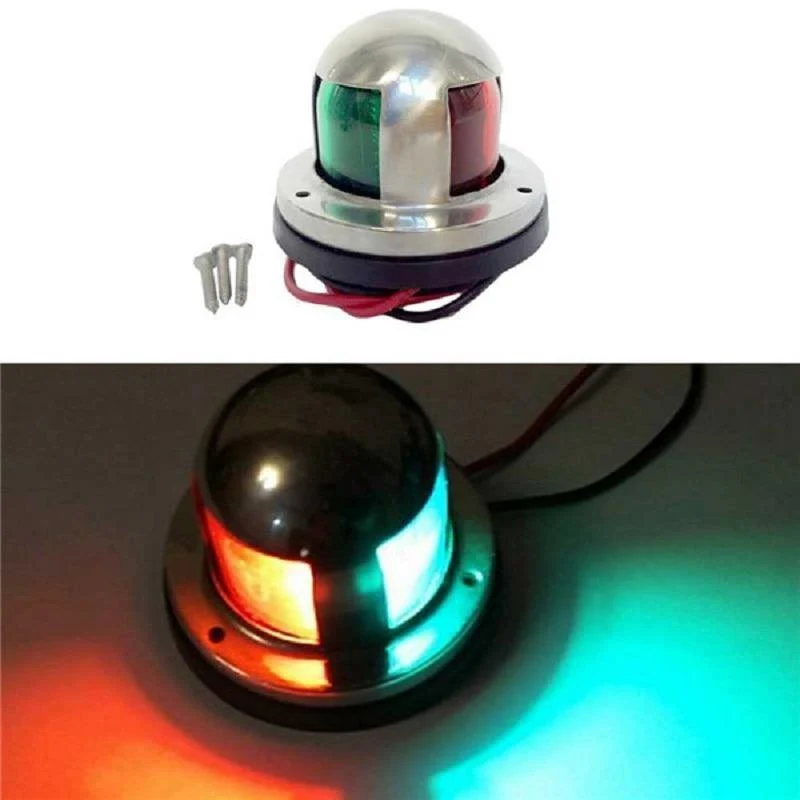12V Edelstahl Marine Yacht LED Navigationslicht Rote und grüne Buglichter Deckhalterung