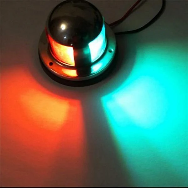 12V Edelstahl Marine Yacht LED Navigationslicht Rote und grüne Buglichter Deckhalterung