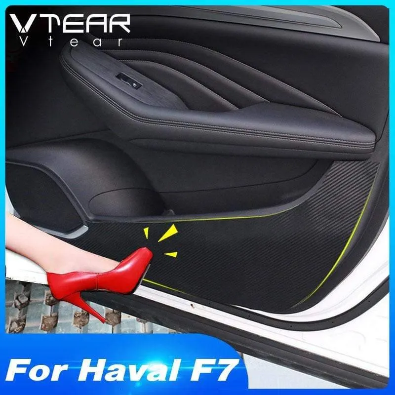 Haval F7 Auto Anti-Kick-Einstiegsleisten Anti-Scartch-Pad Carbon-Schutzabdeckung Außen Zubehör 18-19