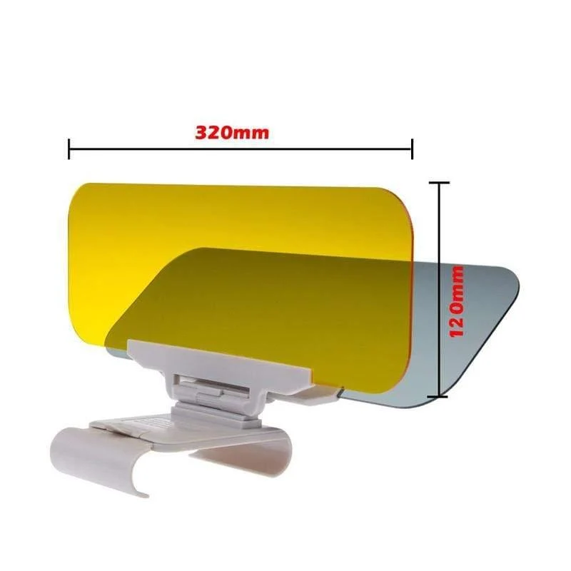Auto-Sonnenschutz Tag und Nacht Sonnenblende Blendschutzbrille Clip-on Driving Vehicle Shield für Clear View Visor
