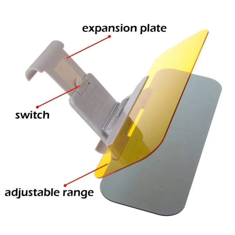 Auto-Sonnenschutz Tag und Nacht Sonnenblende Blendschutzbrille Clip-on Driving Vehicle Shield für Clear View Visor