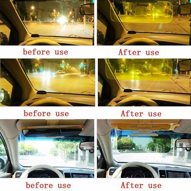 Auto-Sonnenschutz Tag und Nacht Sonnenblende Blendschutzbrille Clip-on Driving Vehicle Shield für Clear View Visor