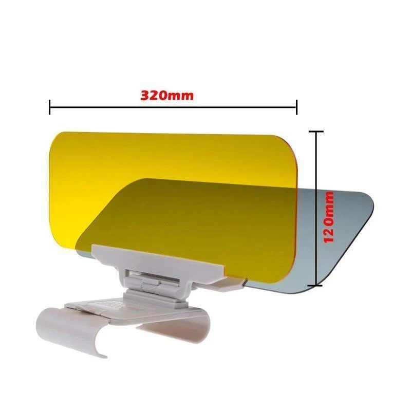 Auto-Sonnenschutz Tag und Nacht Sonnenblende Blendschutzbrille Clip-on Driving Vehicle Shield für Clear View Visor