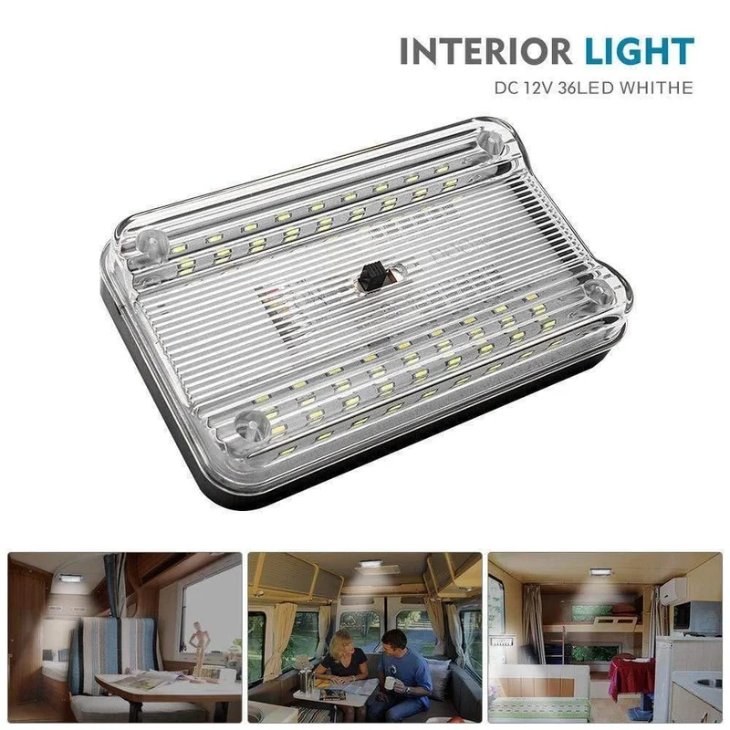DC 12V Weiß 36 LED Licht Innendachleuchte Caravan Van Sprinter Für Transit Dachkuppel
