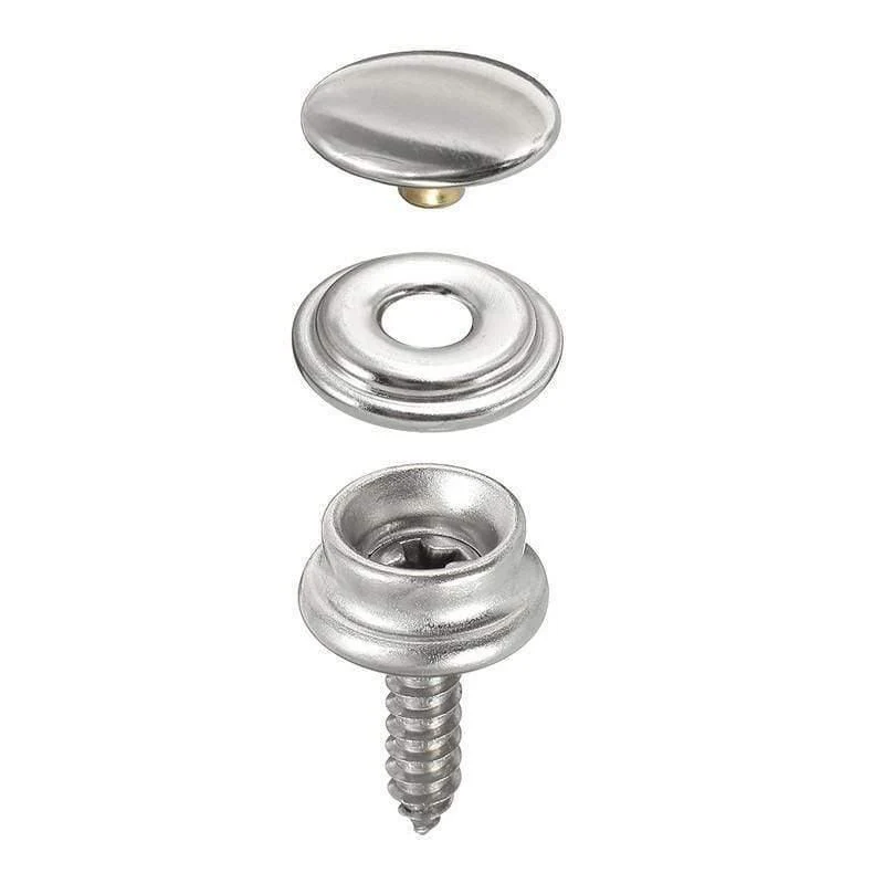 75pcs / set neue Druckknopf Edelstahl Leinwand Cap Screw Kit hochwertige Zubehörteile geeignet für Zelt Boot Marine