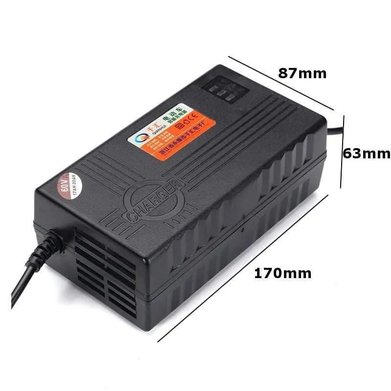 60V 20AH Ladegerät für Roller Rad Elektro-Fahrrad E-Bike Blei-Säure-Batterie