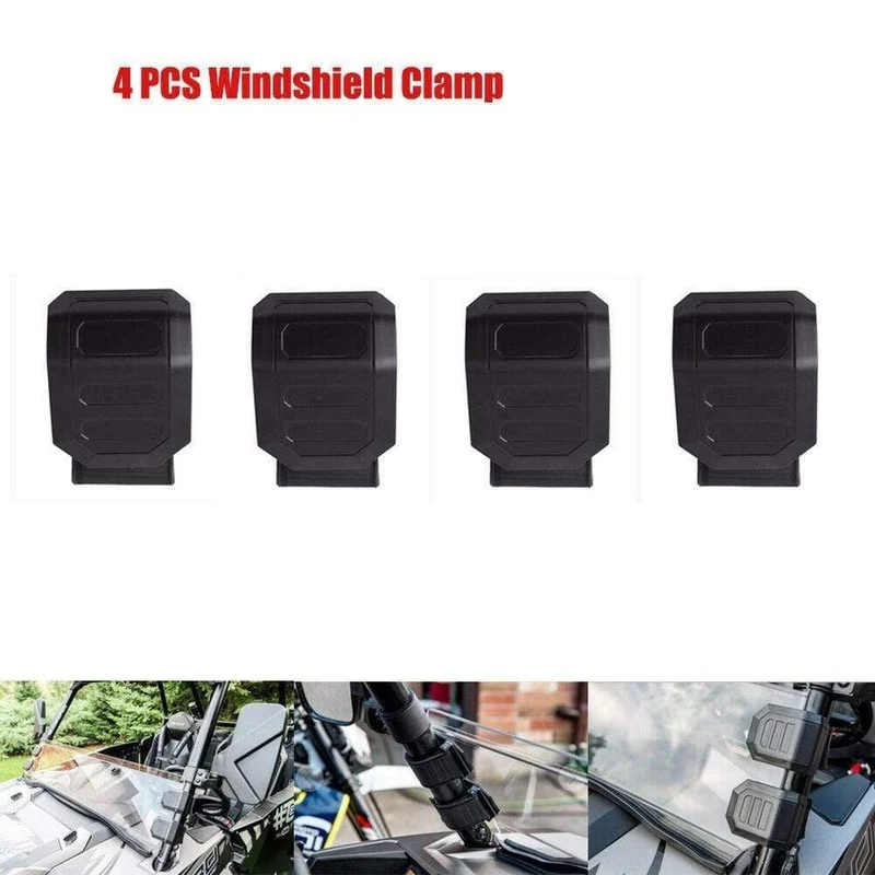 UTV 1 Set Universal Windschutzscheibe HD Clamp für Can-Am Maverick 1000R für Honda Pioneer 500 700 1000 für Polaris RZR XP