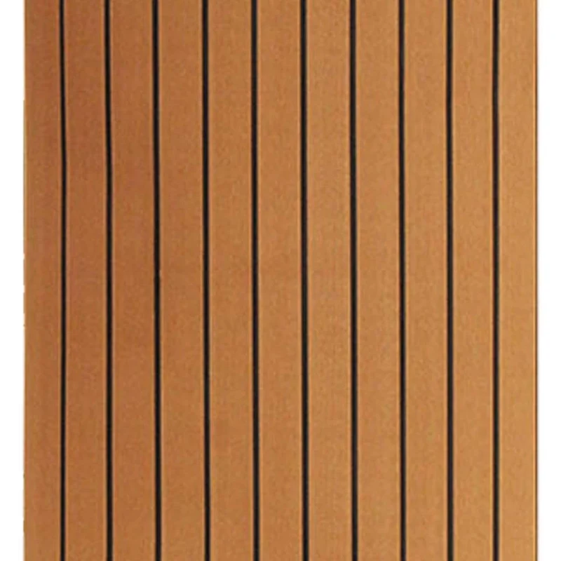 900x2300x6mm selbstklebendes EVA-Schaum-Teakholz-Braun mit schwarzer Linie Faux-Teakholz-Bootsdeck-Blatt