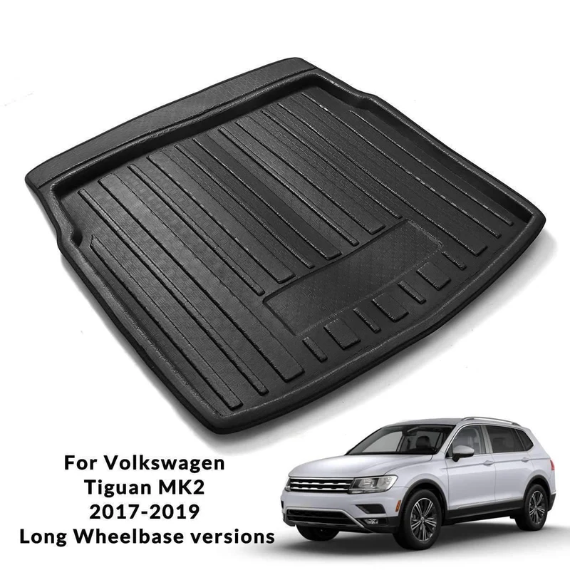 Auto Cargo-Liner Kofferraumwanne Kofferraumabdeckung Matt Matte Boden Teppich Kick Pad Für Volkswagen Für VW Tiguan MK2 2017 2018 2019