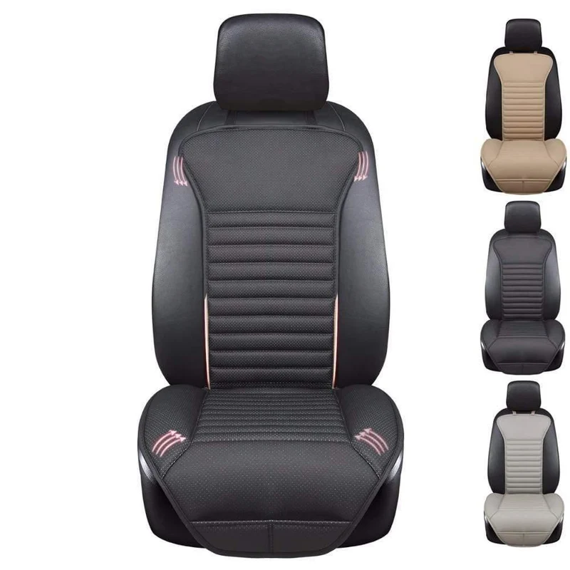Brandneue, knitterfreie Autositzkissen aus PU-Leder, die Sitzkissen bewegen sich nicht, angenehme, universelle, rutschfeste Sitzbezüge.