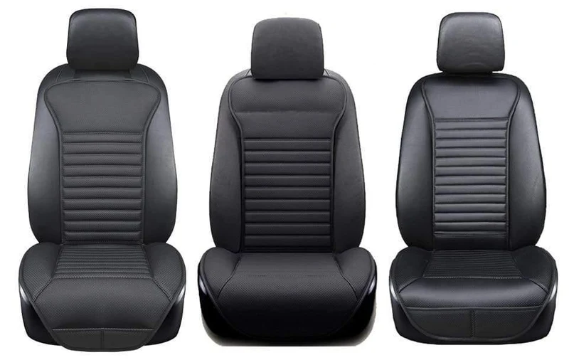 Brandneue, knitterfreie Autositzkissen aus PU-Leder, die Sitzkissen bewegen sich nicht, angenehme, universelle, rutschfeste Sitzbezüge.