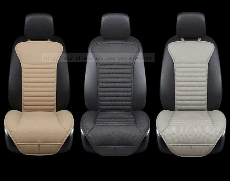 Brandneue, knitterfreie Autositzkissen aus PU-Leder, die Sitzkissen bewegen sich nicht, angenehme, universelle, rutschfeste Sitzbezüge.