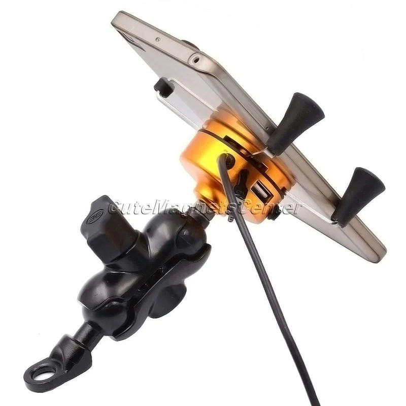 12 V 3.5-6 zoll X-Grip Motorrad Bike Für Handy GPS Ständer Halter USB Ladegerät Steckdose Lenker Schienenmontage Auto