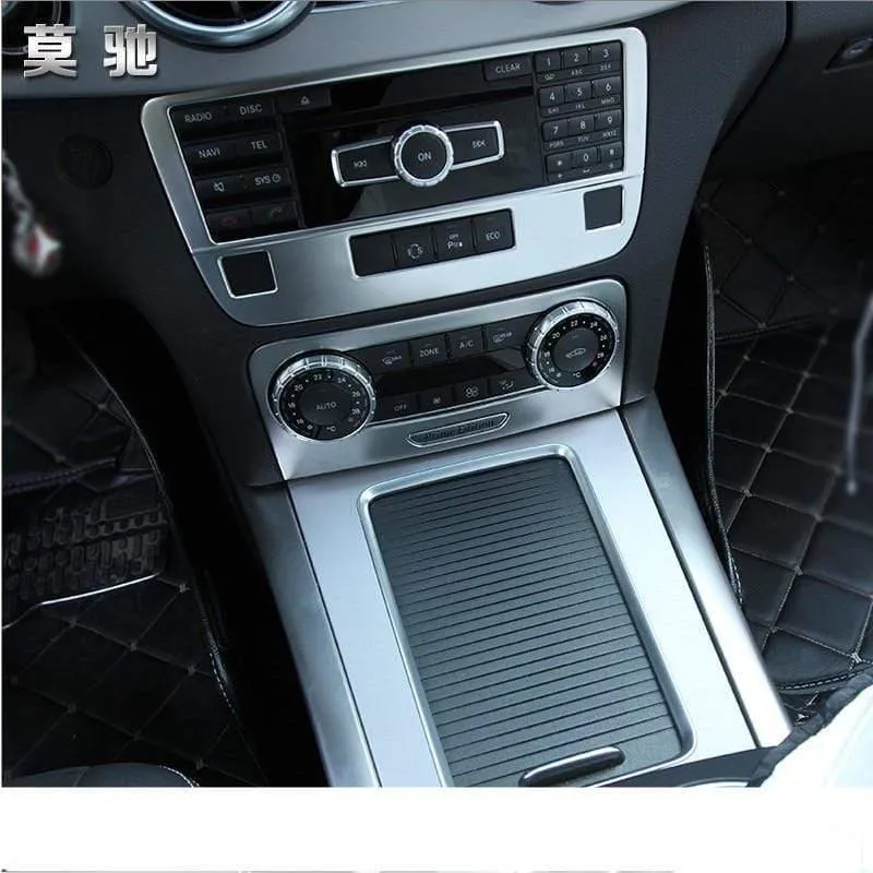 2 stücke Auto Styling Auto CD Panel Aufkleber Klimaanlage Schalter Panel Cover Trim Für 2013-2015 Mercedes Benz GLK fahrzeug Deco Teil