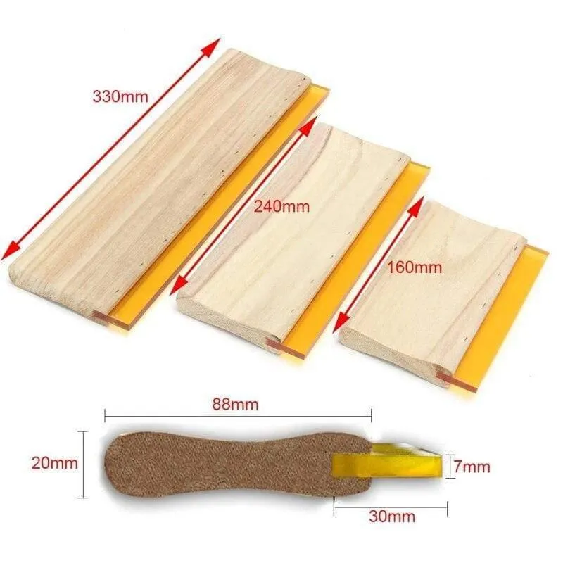3 Pcs Siebdruck Rakel Tinte Scaper Scratch Board Werkzeuge 16cm 24cm 33cm
