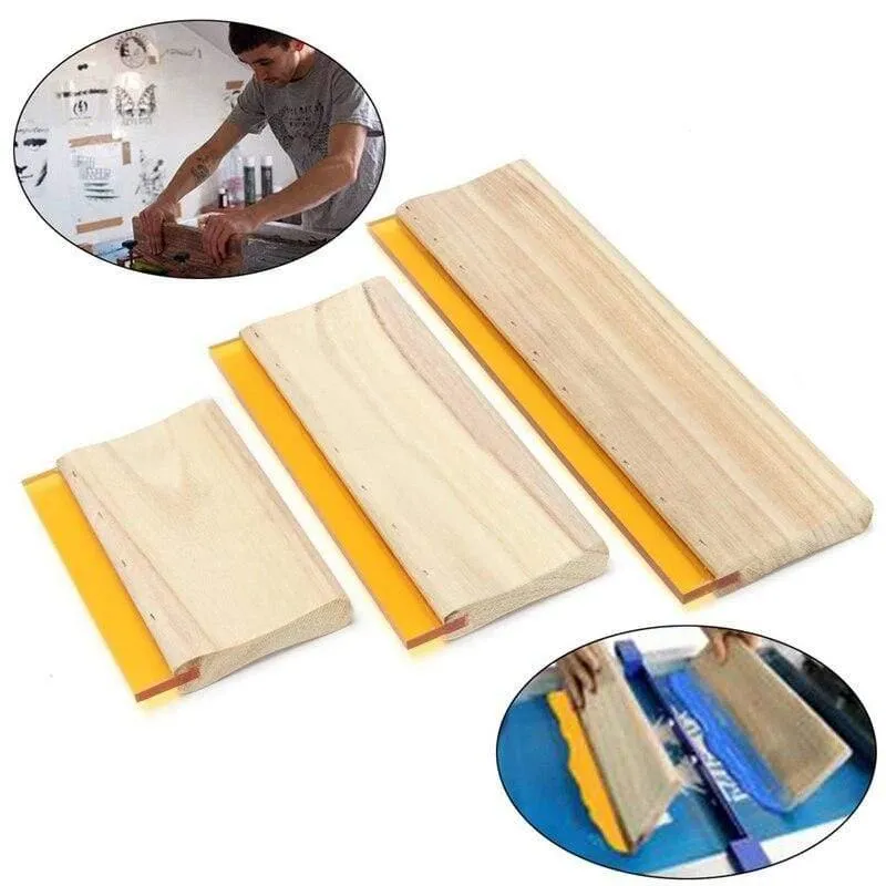3 Pcs Siebdruck Rakel Tinte Scaper Scratch Board Werkzeuge 16cm 24cm 33cm