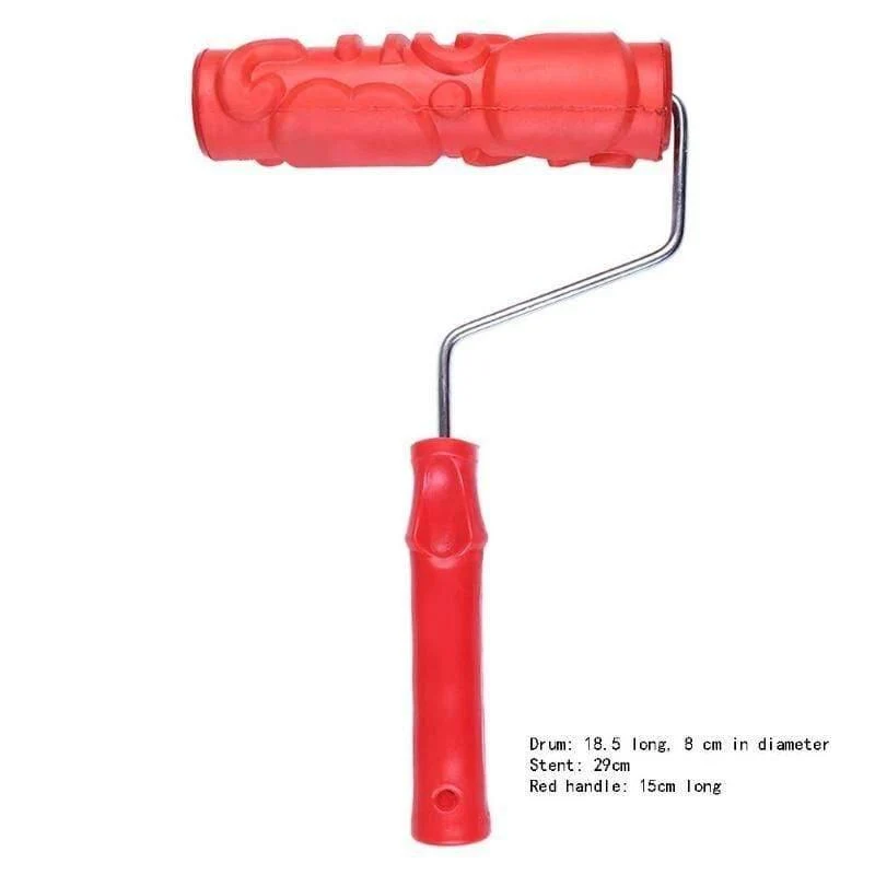 Druck Prägezylinder Kunst Wandmalerei Roller Pinsel Schlamm Durable Kunstrollen Wanddekoration Bauwerkzeug