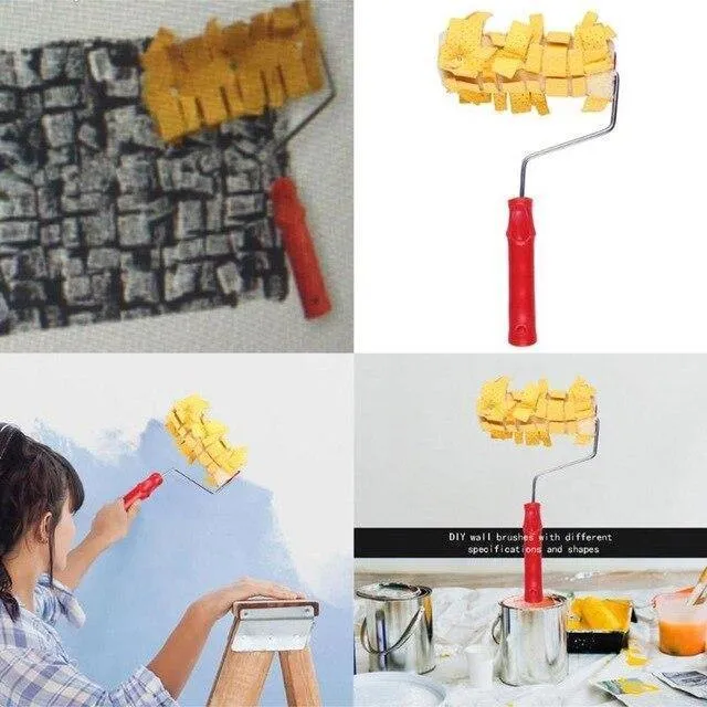 Farbroller DIY Druckmuster Gummiwalze Dekoration Farbe Wand Prägewalze Wanddruckwerkzeug Heimdekoration