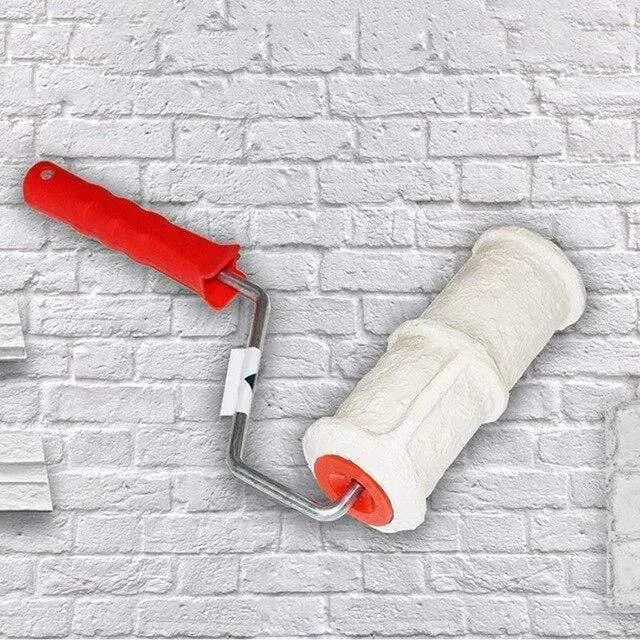 Ziegel Muster Farbe Roller Haushalt Wand Dekoration Pinsel Diy Werkzeug Kunst Farbe Textur Rollen Blume Rolle