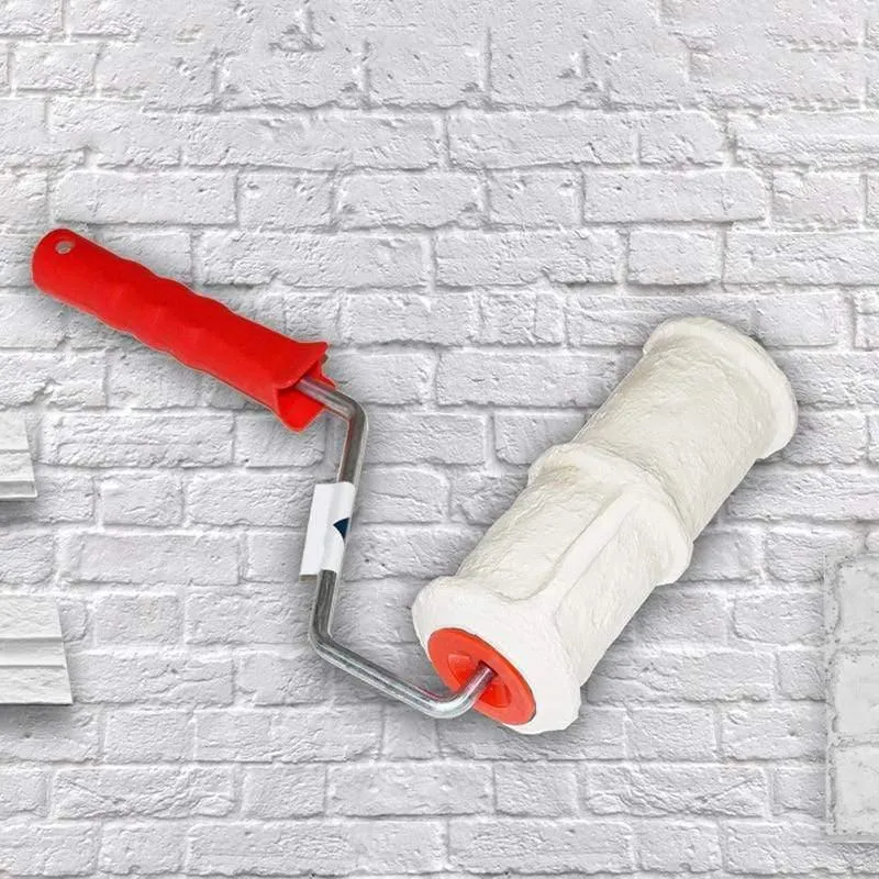 Ziegel Muster Farbe Roller Haushalt Wand Dekoration Pinsel Diy Werkzeug Kunst Farbe Textur Rollen Blume Rolle