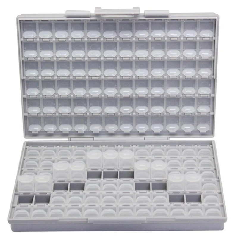 SMD-Speicher SMD-Widerstandskondensator Elektronik Aufbewahrungskoffer & Organizer transparenter Werkzeugkasten Aufbewahrungsbox Kunststoff BOXALL