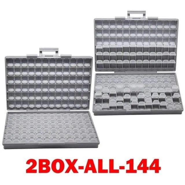 SMD-Speicher SMD-Widerstandskondensator Elektronik Aufbewahrungskoffer & Organizer transparenter Werkzeugkasten Aufbewahrungsbox Kunststoff BOXALL