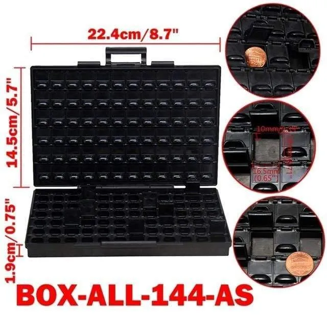 SMD-Aufbewahrungsbox, Kunststoffgehäuse, Oberflächenmontage, Widerstände, Kondensatoren, kleines Fach, winziger Organizer, Werkzeugkasten, Aufbewahrungsbox