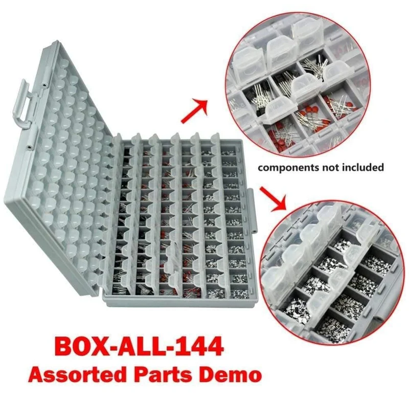 SMD-Aufbewahrungsbox, Kunststoffgehäuse, Oberflächenmontage, Widerstände, Kondensatoren, kleines Fach, winziger Organizer, Werkzeugkasten, Aufbewahrungsbox