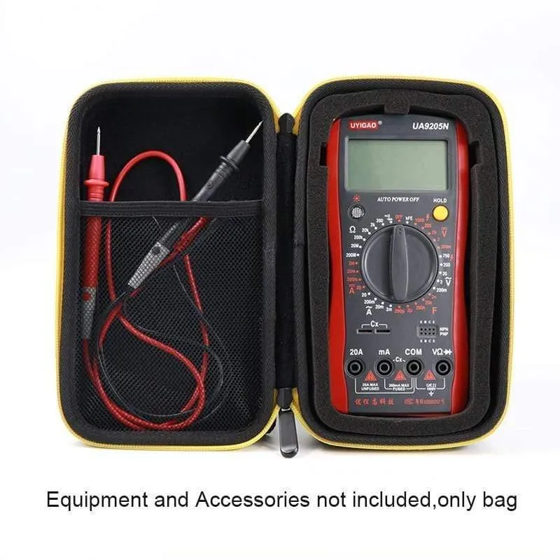 Hard Case Storage Wasserdichte, stoßfeste Tragetasche mit Netztasche zum Schutz des Digitalmultimeters F117C / F17B