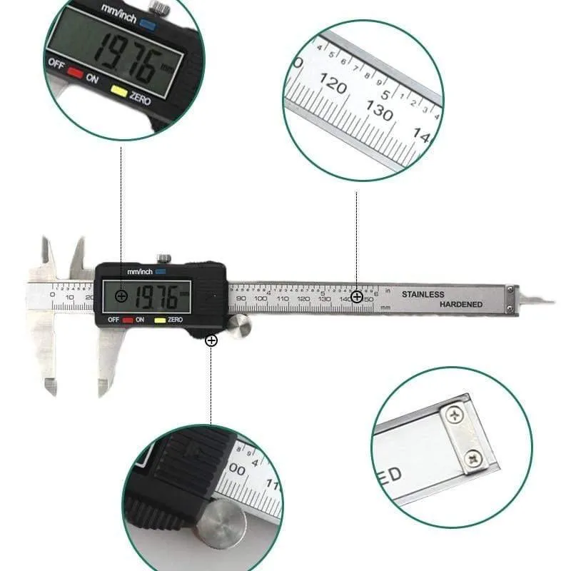 0-150mm Messwerkzeug Edelstahl Messschieber Digital Messschieber Mikrometer Paquimetro Messschieber