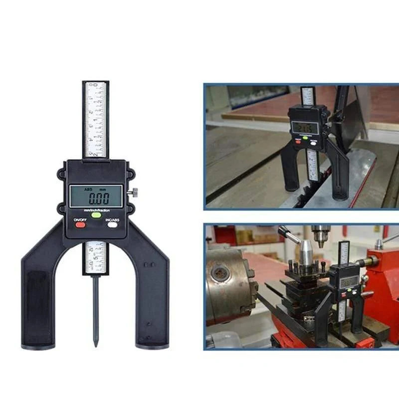 Hochpräzises digitales Tiefenmessgerät, Lochtiefe, Messschieber für DIY-Holzbearbeitungswerkzeug, 0–80 mm, D27