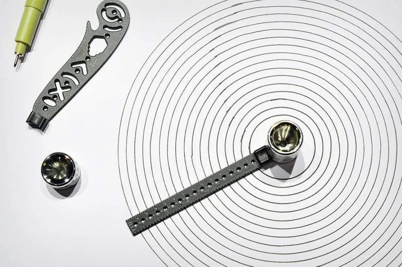Design Tool Mini Compass Protractor Combo-Circles Zeichnen Sie das vielseitigste und tragbarste Werkzeug