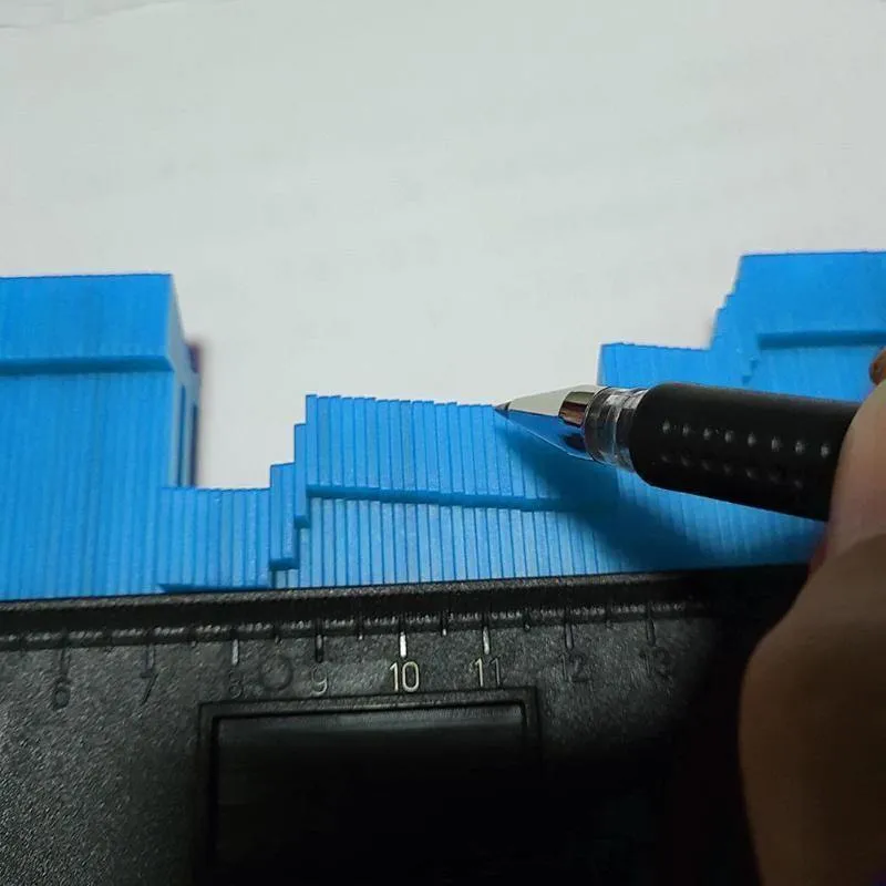 Upgrade-Kontur-Messgerät, Bodenbelag, 10 cm (XNUMX Zoll) Duplikator, Lineal, Form-Duplikationswerkzeug für die Messung, Holzbearbeitung, verschiedene Formen