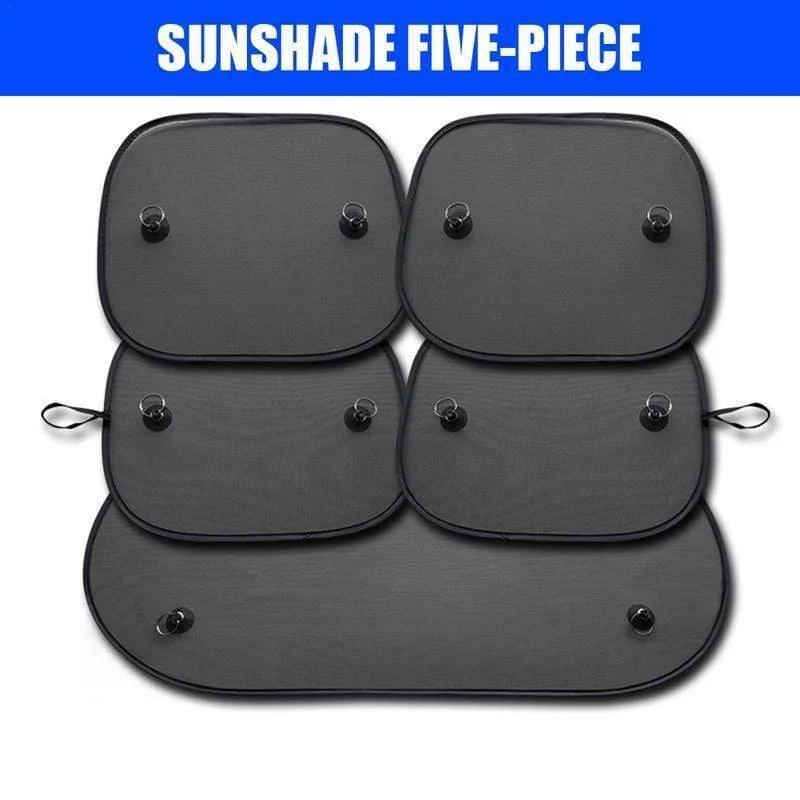 Schwarze Mesh-Sonnenschutz-Sonnenblende für Kinder, Auto-Sonnenschutz, UV-Schutz, Sonnenblende für Autofenster, Sonnenschutz, Saugnäpfe mit Aufbewahrungstasche