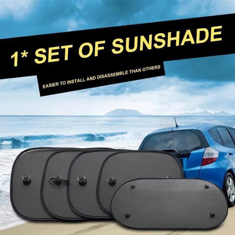 Schwarze Mesh-Sonnenschutz-Sonnenblende für Kinder, Auto-Sonnenschutz, UV-Schutz, Sonnenblende für Autofenster, Sonnenschutz, Saugnäpfe mit Aufbewahrungstasche