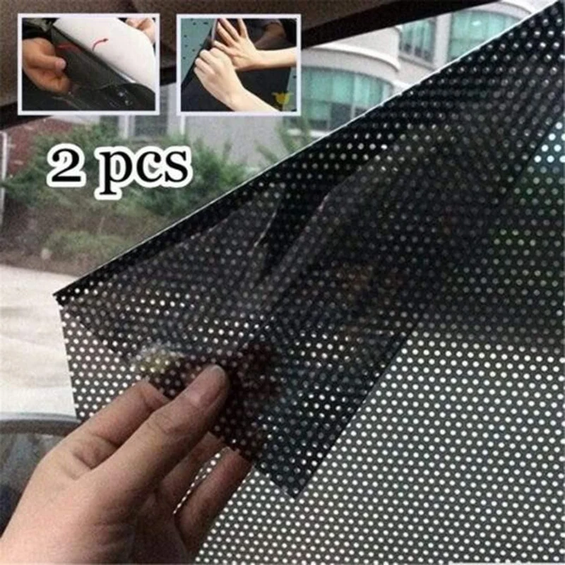 2 PC Auto statische Sonnenschutz-Aufkleber 42 * 38cm Fensterglas PVC Anti-UV Film für Hauptauto Büro Universal Sun Block Film 2019New