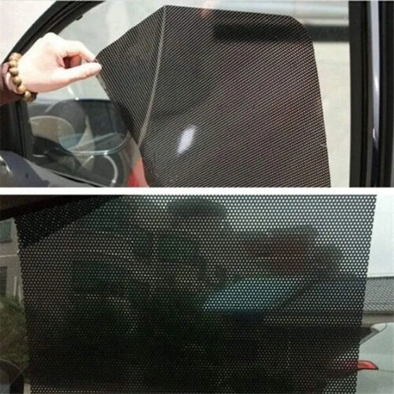 2 PC Auto statische Sonnenschutz-Aufkleber 42 * 38cm Fensterglas PVC Anti-UV Film für Hauptauto Büro Universal Sun Block Film 2019New