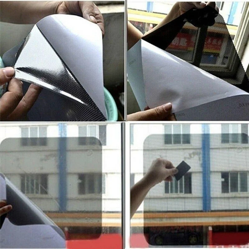 2 PC Auto statische Sonnenschutz-Aufkleber 42 * 38cm Fensterglas PVC Anti-UV Film für Hauptauto Büro Universal Sun Block Film 2019New