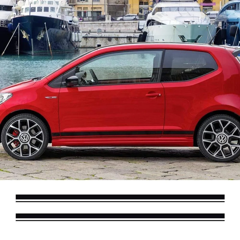 Auto Side Stripes Aufkleber Vinyl Film Auto Dekoration Aufkleber Für Volkswagen Cross Up GT Styling Automobil Auto Tuning Zubehör