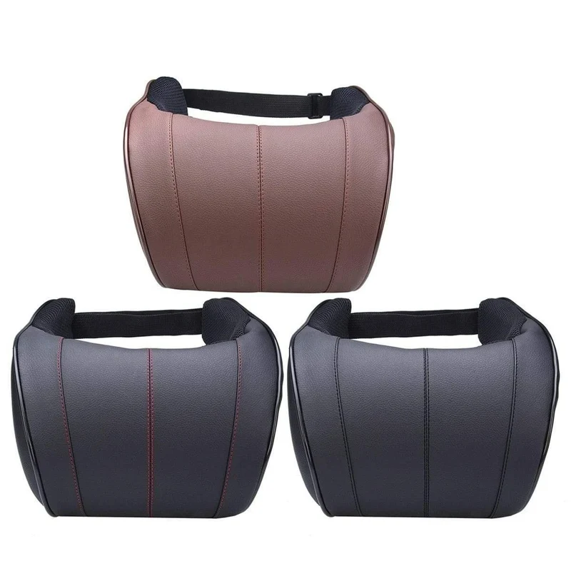 1Pcs 3 Farben PU Leder Auto Auto Nackenkissen Memory Foam Kissen Nackenstütze Sitz Kopfstütze Kissen Pad Hohe Qualität
