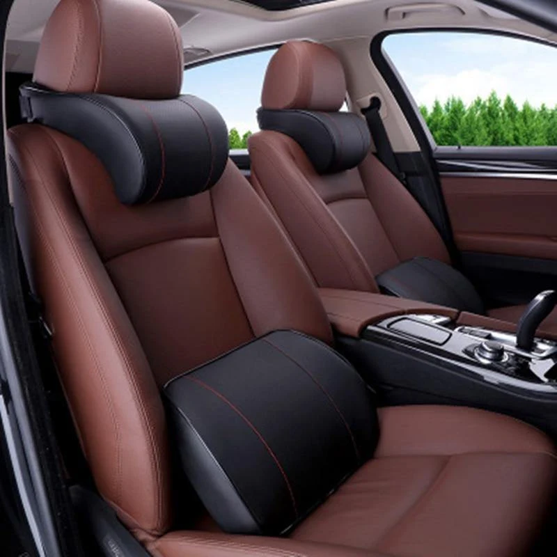 1Pcs 3 Farben PU Leder Auto Auto Nackenkissen Memory Foam Kissen Nackenstütze Sitz Kopfstütze Kissen Pad Hohe Qualität