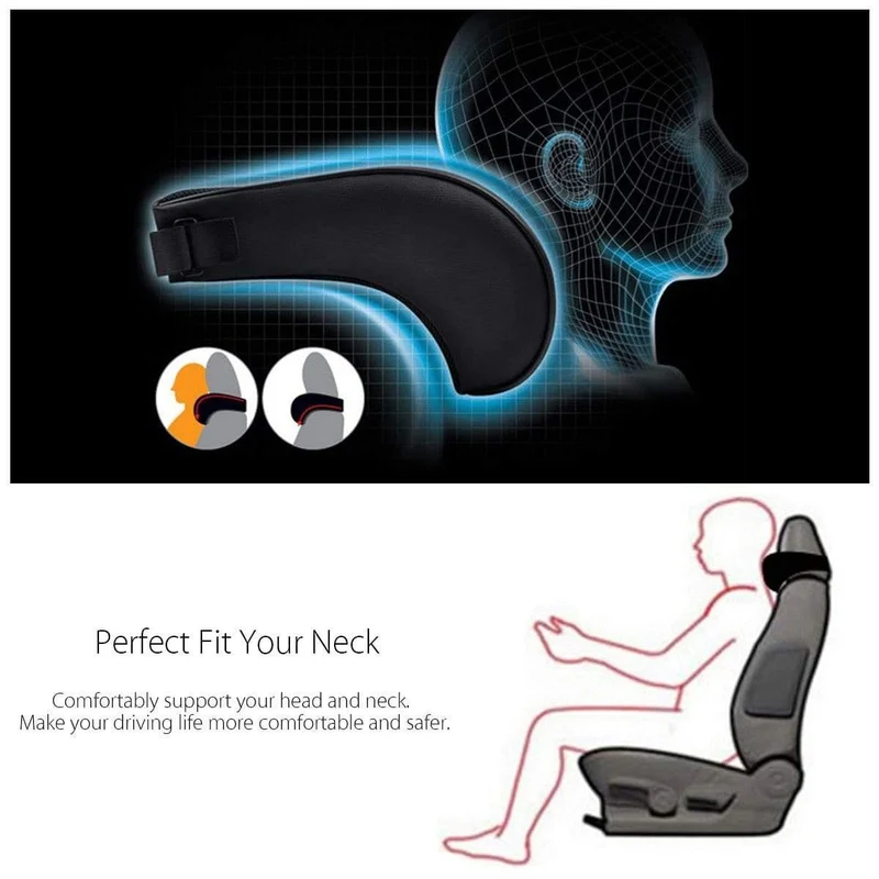 1Pcs 3 Farben PU Leder Auto Auto Nackenkissen Memory Foam Kissen Nackenstütze Sitz Kopfstütze Kissen Pad Hohe Qualität