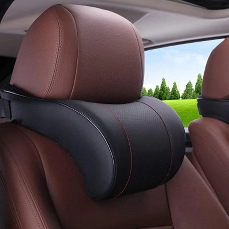 1Pcs 3 Farben PU Leder Auto Auto Nackenkissen Memory Foam Kissen Nackenstütze Sitz Kopfstütze Kissen Pad Hohe Qualität