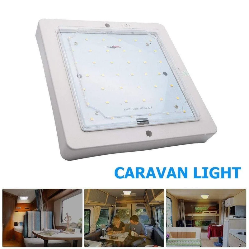 12V 9W Auto Caravan LED Warmweiß Licht Innen Dach Decke Innen Lampe Dome Licht