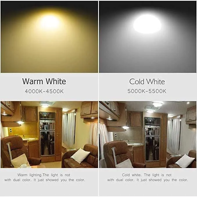 12V 9W Auto Caravan LED Warmweiß Licht Innen Dach Decke Innen Lampe Dome Licht