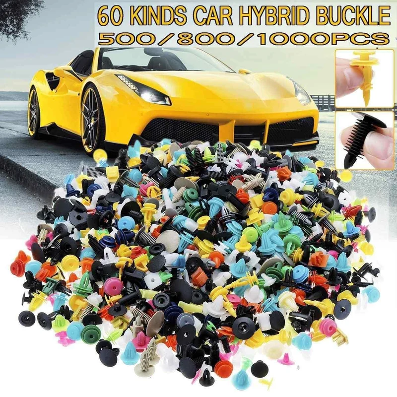 500/800/1000 gemischte Auto-Befestigungselemente Fahrzeug-Stoßstangen-Clips Halter-Befestigungselement Niet Türverkleidung Kotflügelverkleidung Universal für alle Autos