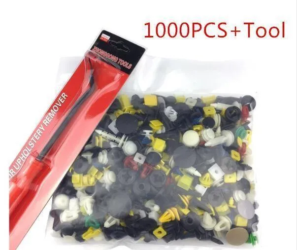 1000PCS Auto Türstoßstange Gemischte Autoverschluss Fahrzeug Auto Stoßstange Clips Halter Niet Audio installieren Werkzeuge Teile Aufkleber