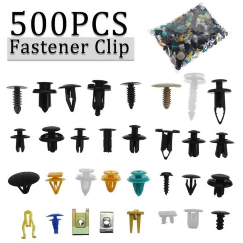 500 teile/satz Gemischte Befestigungselemente Türverkleidung Auto Stoßstange Niet Auto Clips Retainer Push Motorabdeckung Kotflügel Verschluss Clips